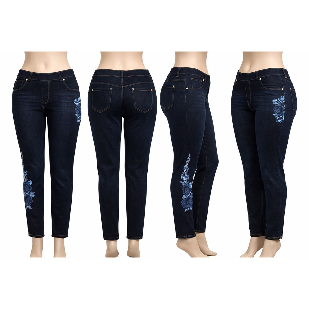 Peter Nygard Luxe Denim Jegging Collant-Jean 360°/4 Way Stretch Plus 1X(16W-18W